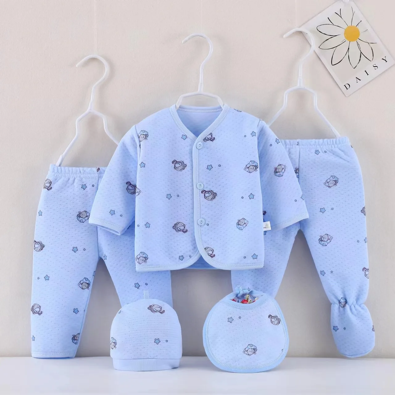 Factory Wholesale Baby Clothes Newborn Gift Set New Born Baby Products 5-Piece Set For Infant 0-3 Months