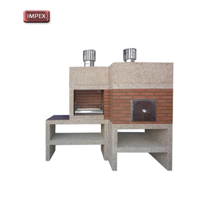 CE Certified BBQ Grill Pizza Oven Set with Chimney and Shrink from Reputed Bulk Exporter