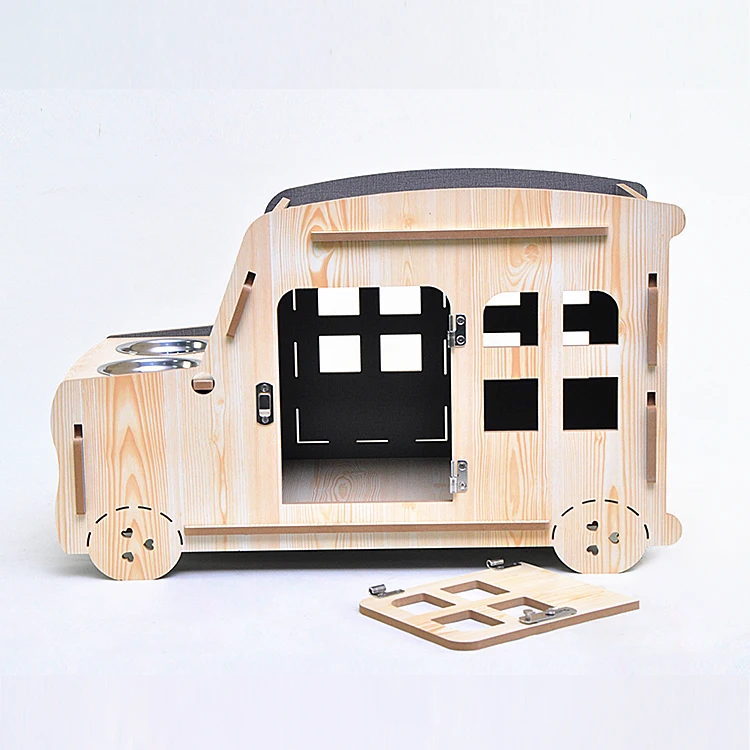 Factory direct luxury indoor cat house cheap wood house for cat and dog pet wooden house