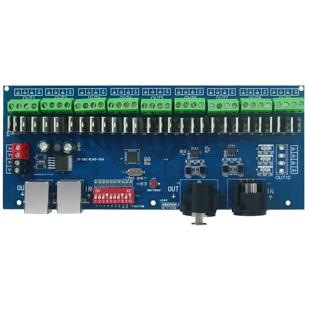 DC9-24V DMX512 30CH X3A  27CH X3A Constant Voltage Multichannel RGB RGBW Decoder Dimmer DMX Controller