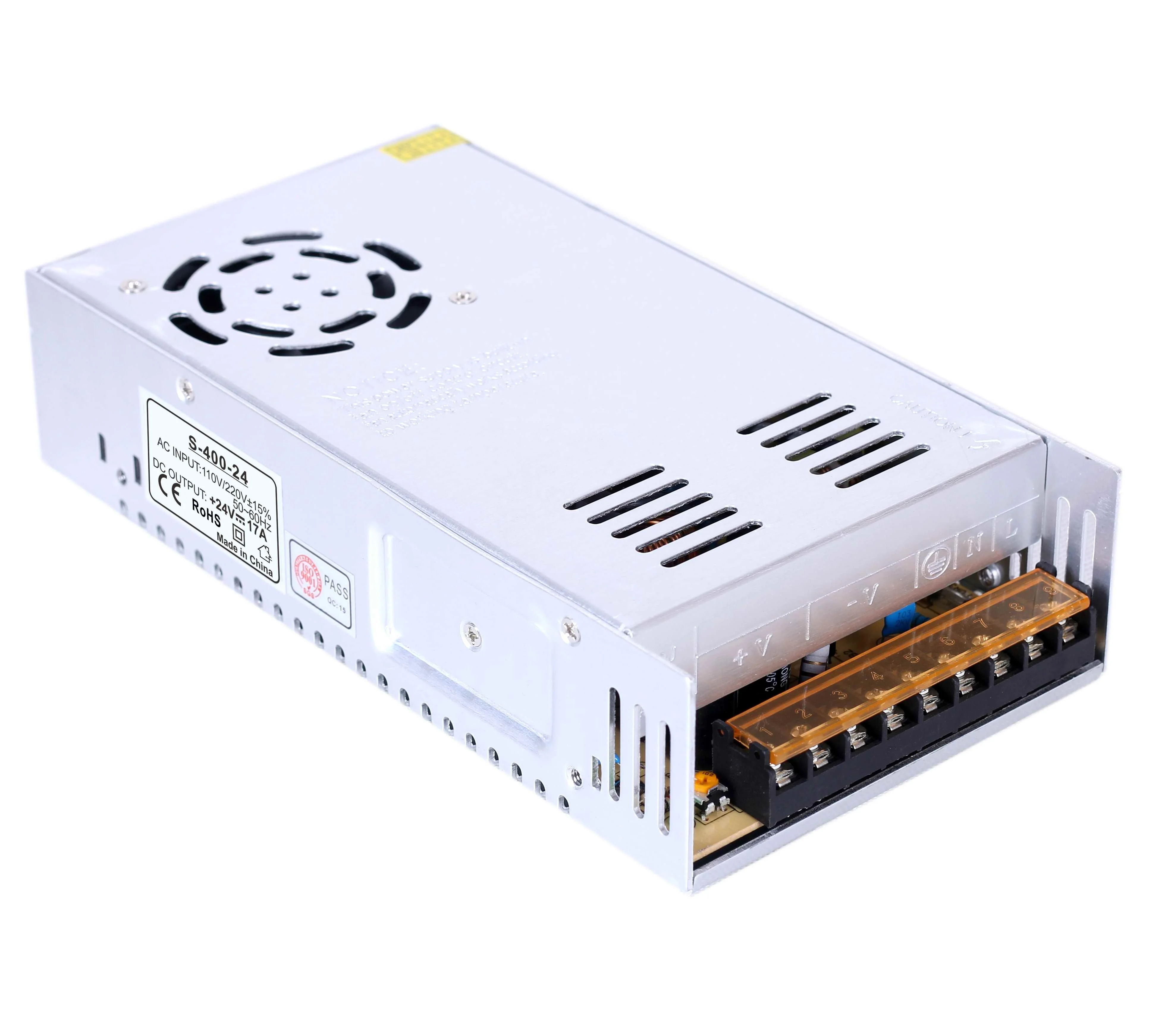 Alu Housing DC24V Square 400W Power Supply IP20 100% Full Power Output 400W LED Driver