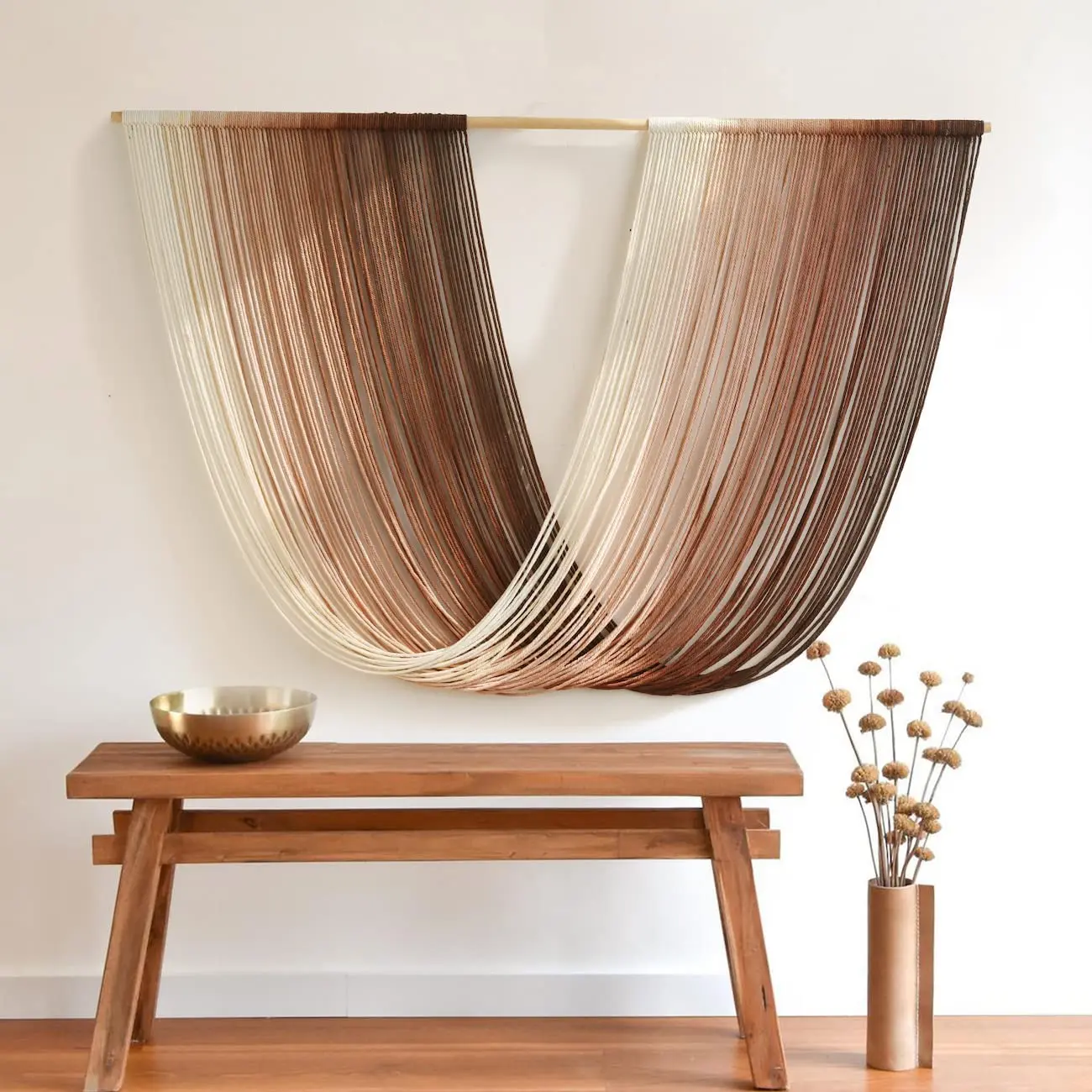 Tie-Dye Macrame Wall Hanging Large Bohemian Yarn Tapestry Wall Decor