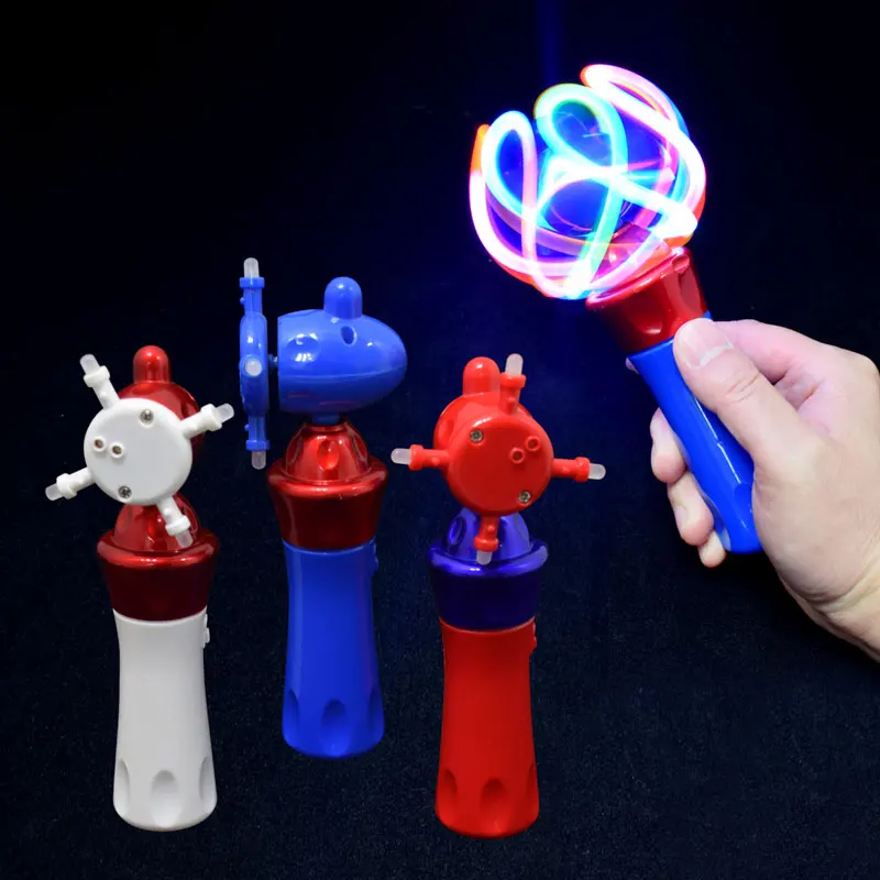 Light Up Magic Toy Wands for Kids Boys Girls Flashing LED Spinning Wands Batteries Included Fun Gift Birthday Party Favor