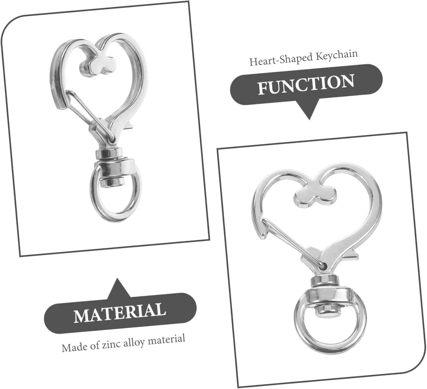 Peach Heart Keychain Keyring Spring Snap Hook Clip Swivel Buckle Colorful Lobster Clasp Bag Accessories Peach Heart Keychains