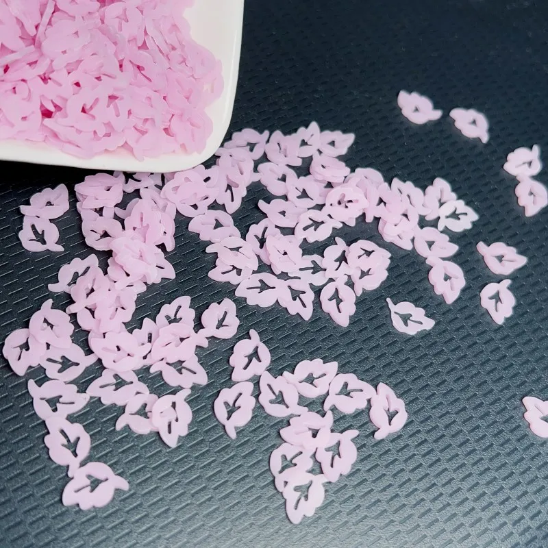 Hot Sale Maple Leaf Shape Light Variation Luminous Polymer Clay Slices For Phone Case Filling Material Nail DIY