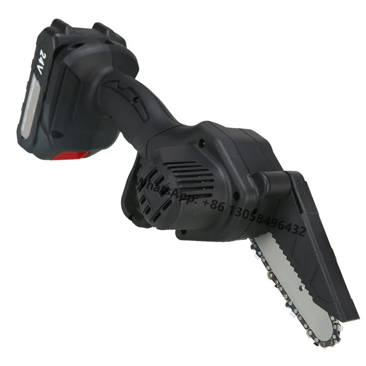 24v Mini Chain Saw Rechargeable Lithium Battery Portable Cordless Electric Chainsaw For Woodworking Garden Pruning