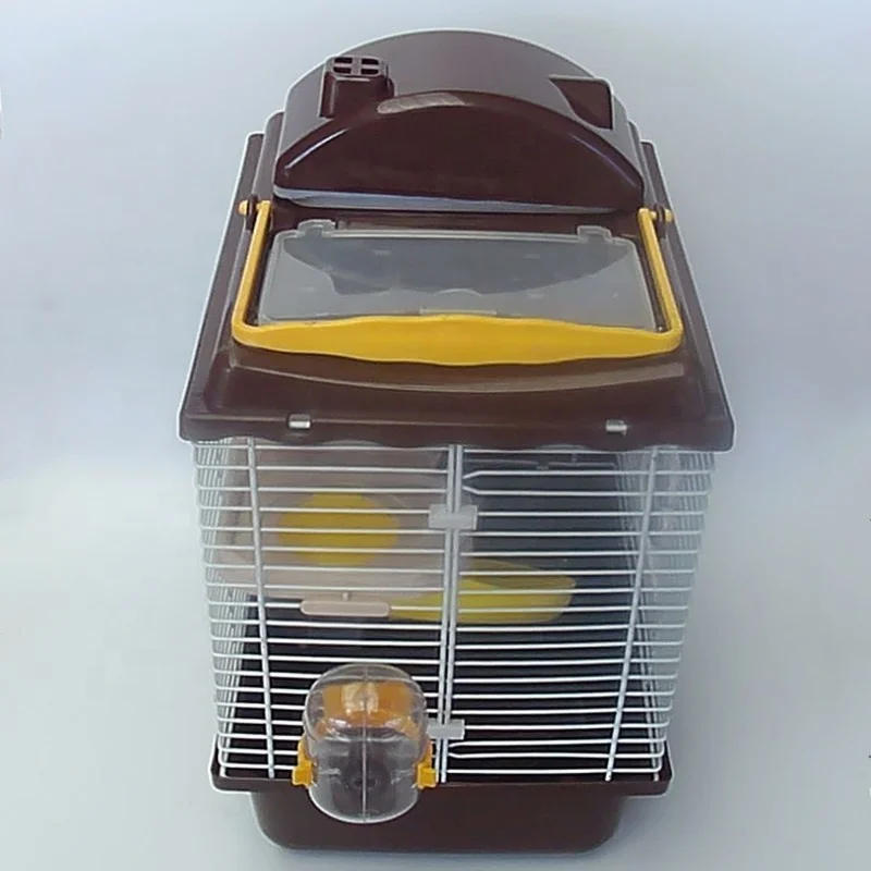 Hamster house luxury villa transparent door plastic cover small castle cage