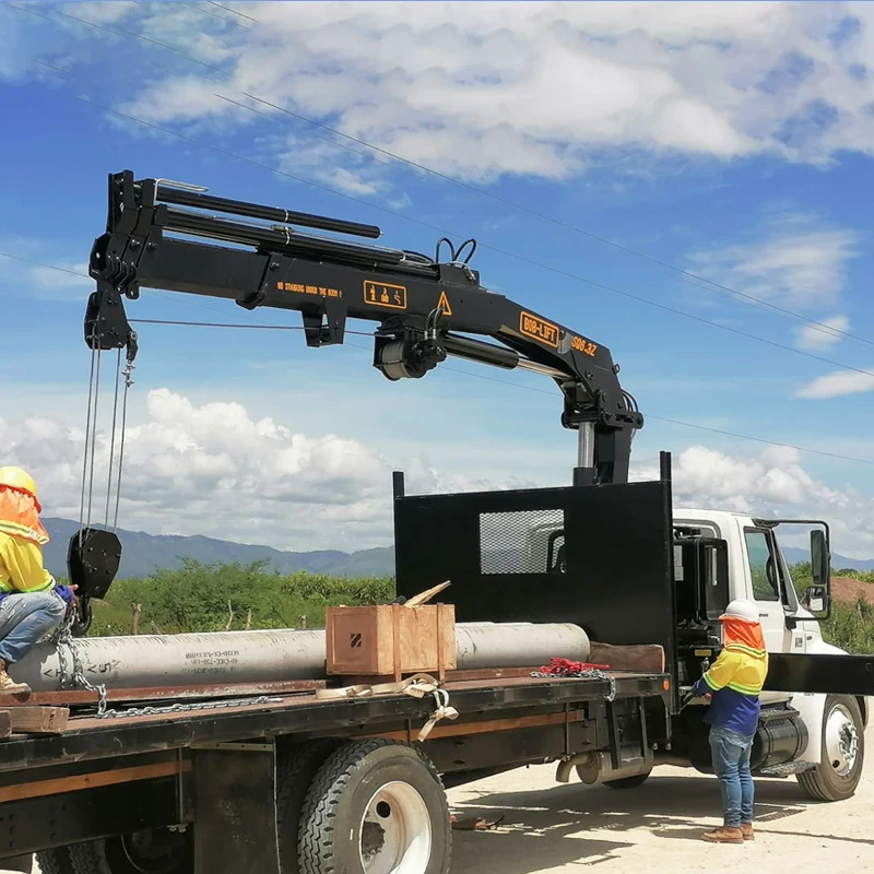 bob-lift 6.3 mini lifting crane knuckle boom crane hydraulic manipulator truck mounted crane manipulator with remote control