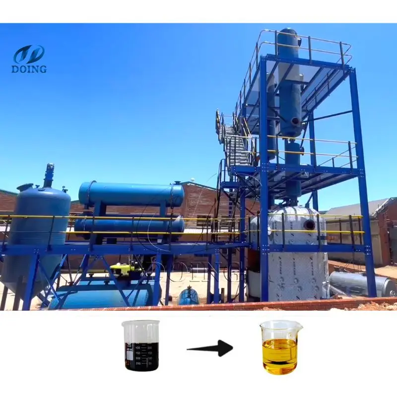 High Automation 1-14TPD Used Engine Oil Distillation Recycling Machinery Waste motor oil to Diesel Oil Refinery Equipment