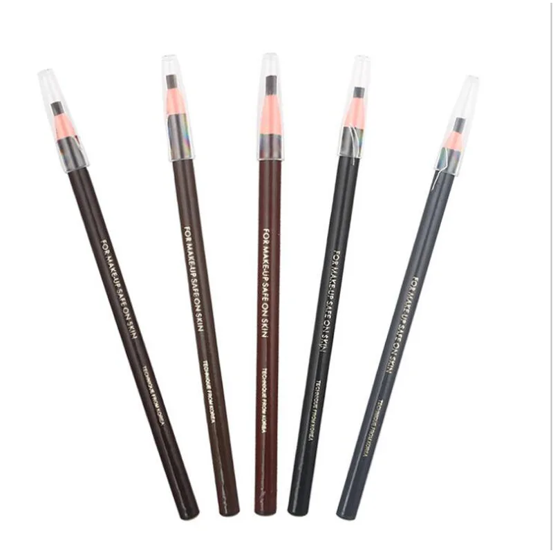 5 Colors Microblading Pencil 12pcs/box Waterproof Eyebrow Cosmetic Pen Tool For Permanent Makeup