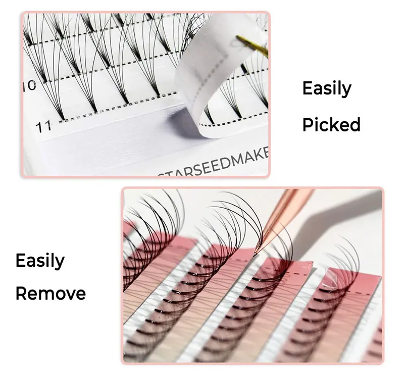 Wholesale pre made eyelash extension fanned 5d 6d 3d eyelash extension easy fans mega volume Lashes premade fans Lash extensions