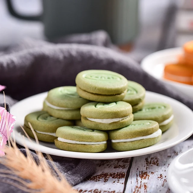 Halal Galletas Biscotto Bag Pack Fruit Assorted Baked Goods Mini Macaron Cookies Cream Sandwich Biscuit