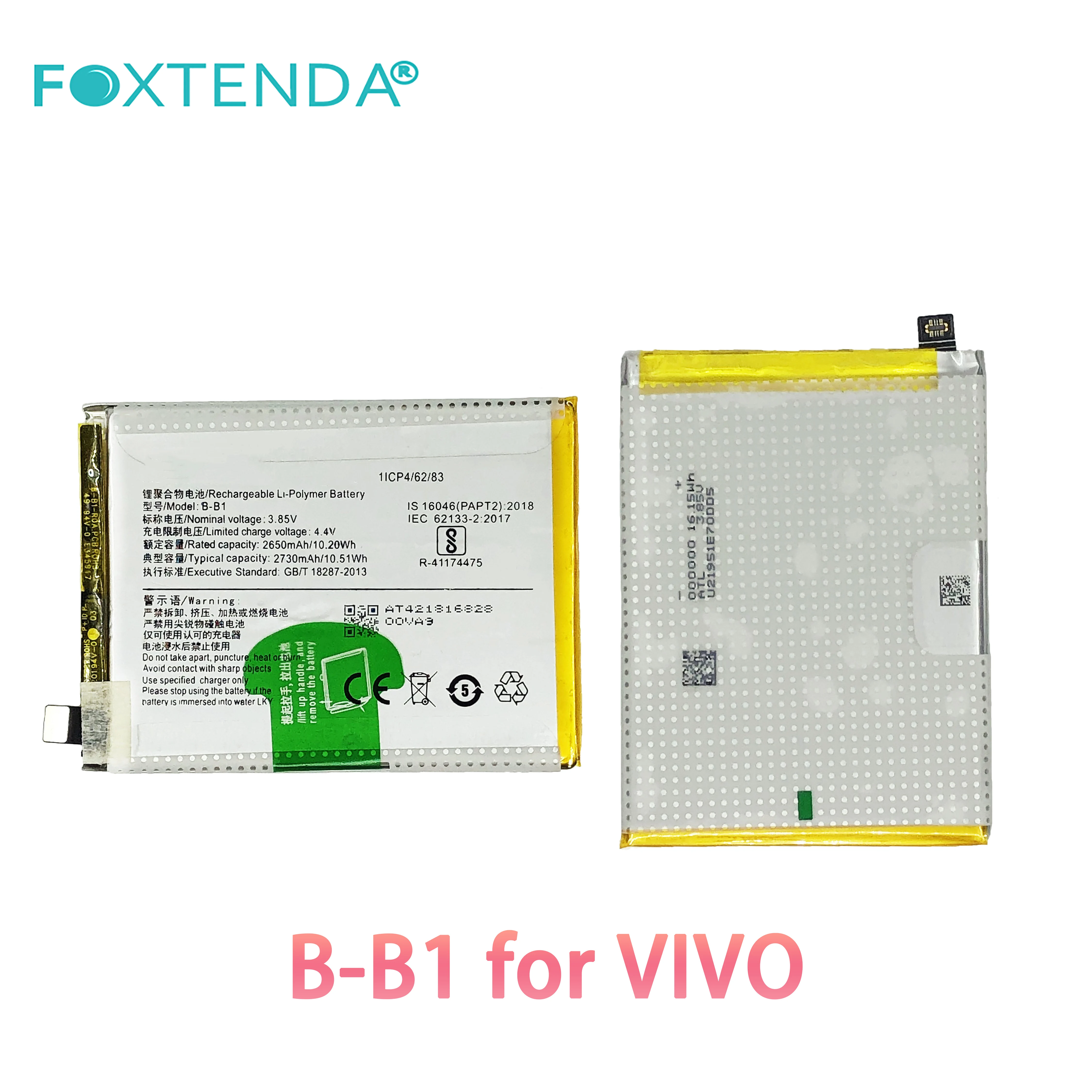 Oem Obm Odm Real Capacity Excellent Quality B-B1 2730mAh for vivo Y55 Y55L Y55A Profession Durable Cheap replacement battery