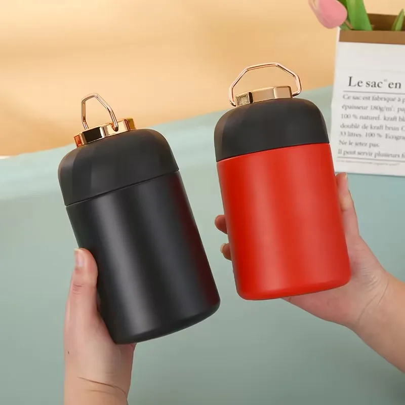 Custom Logo 500ML Double Wall Stainless Steel Vacuum Insulated Thermos Mug Group Food Container Braising Burn Pot Cup
