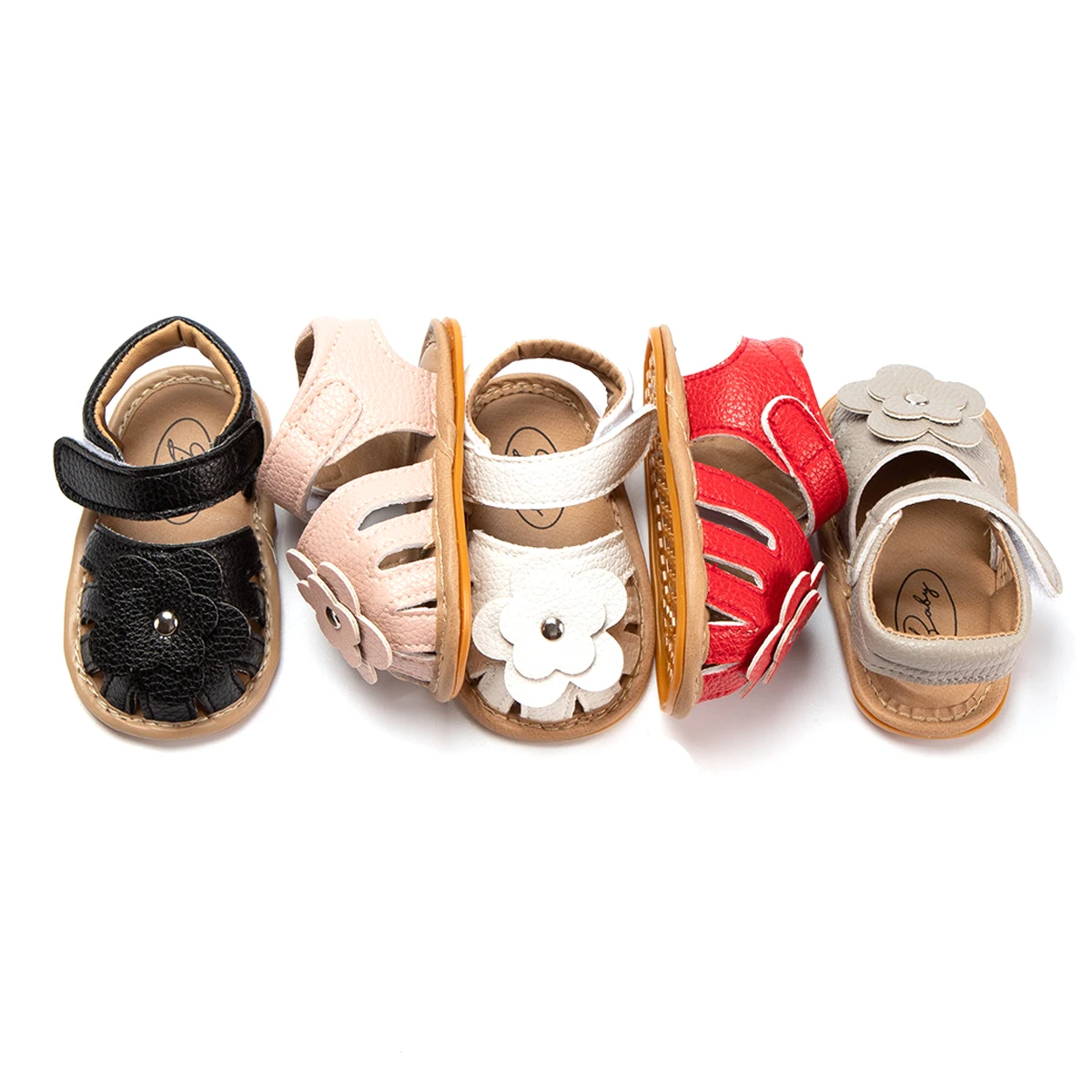 Newborn Toddler First Walkers Infant Shoes Baby Sandalen Summer Outdoor Flat Anti-Slip Flower Baby Sandals