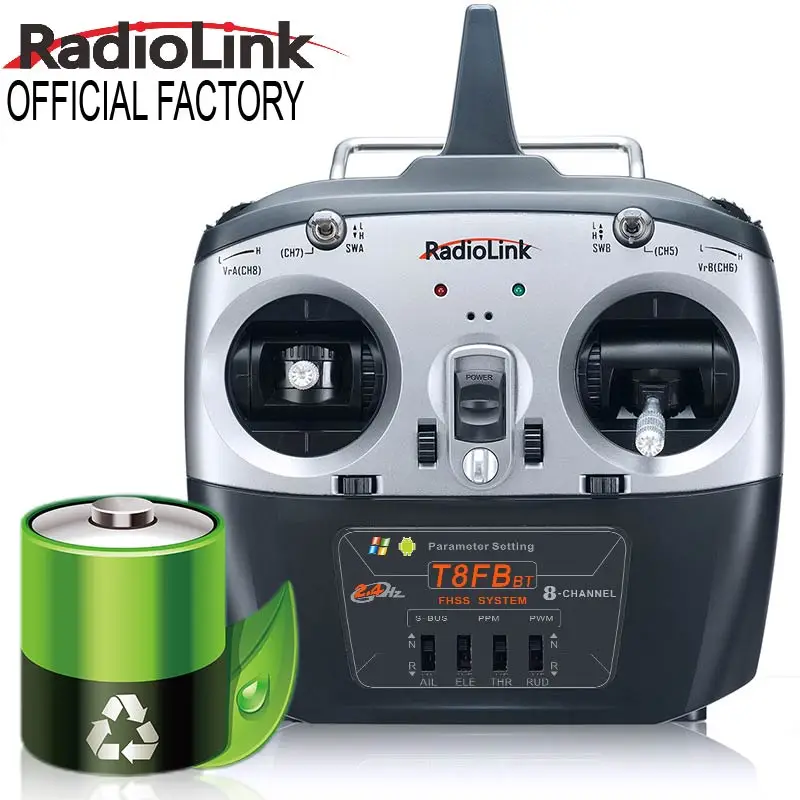 Radiolink T8FB 2.4GHz 8  Channels RC Remote Transmitter Remote Controller Radio For Sailboat Fishing Boat Agricultural Boat
