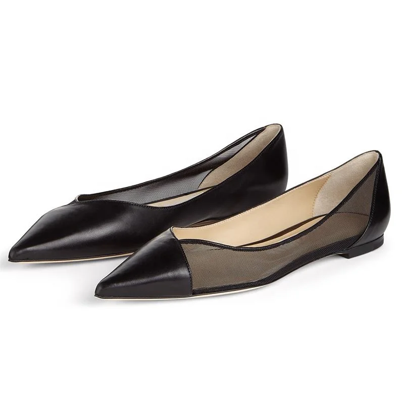 2020 Factory Wholesale Women Pointed Toe Casual Shoes Ladies Mesh Flats