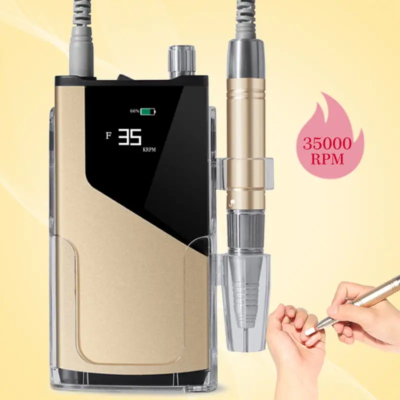 New arrival nail drill polishing portable professional hight quality brushless motor 35000rpm nail drill machine