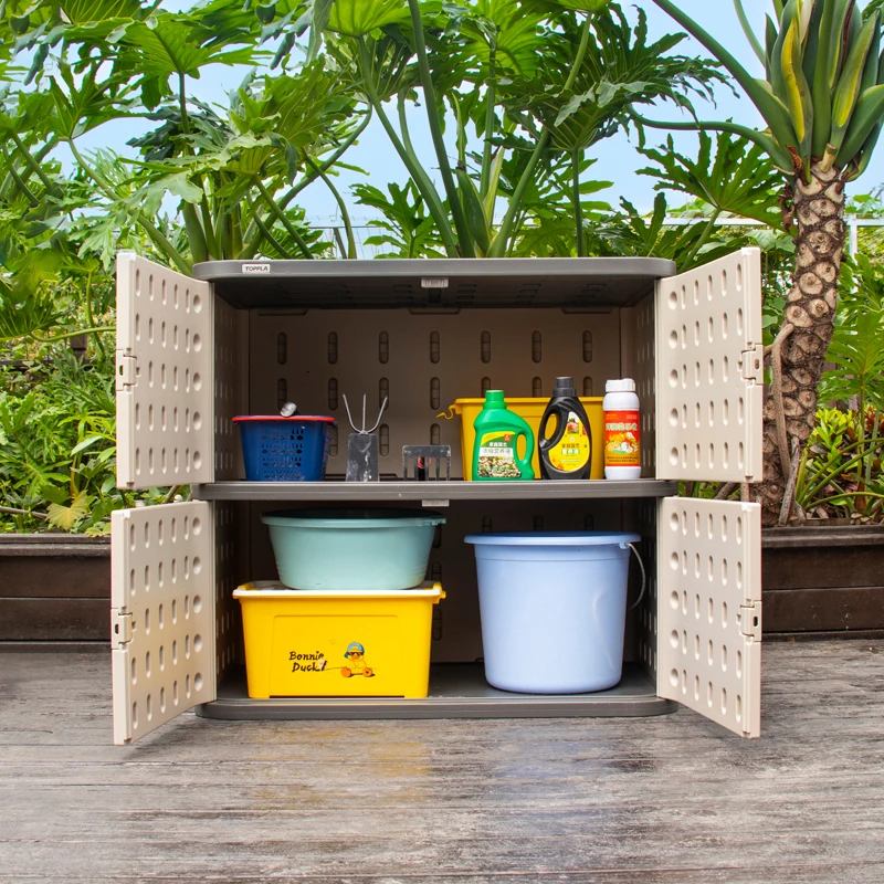 cheap price modern simple side cabinet plastic colorful storage cabinet 2 door hdpe cabinet