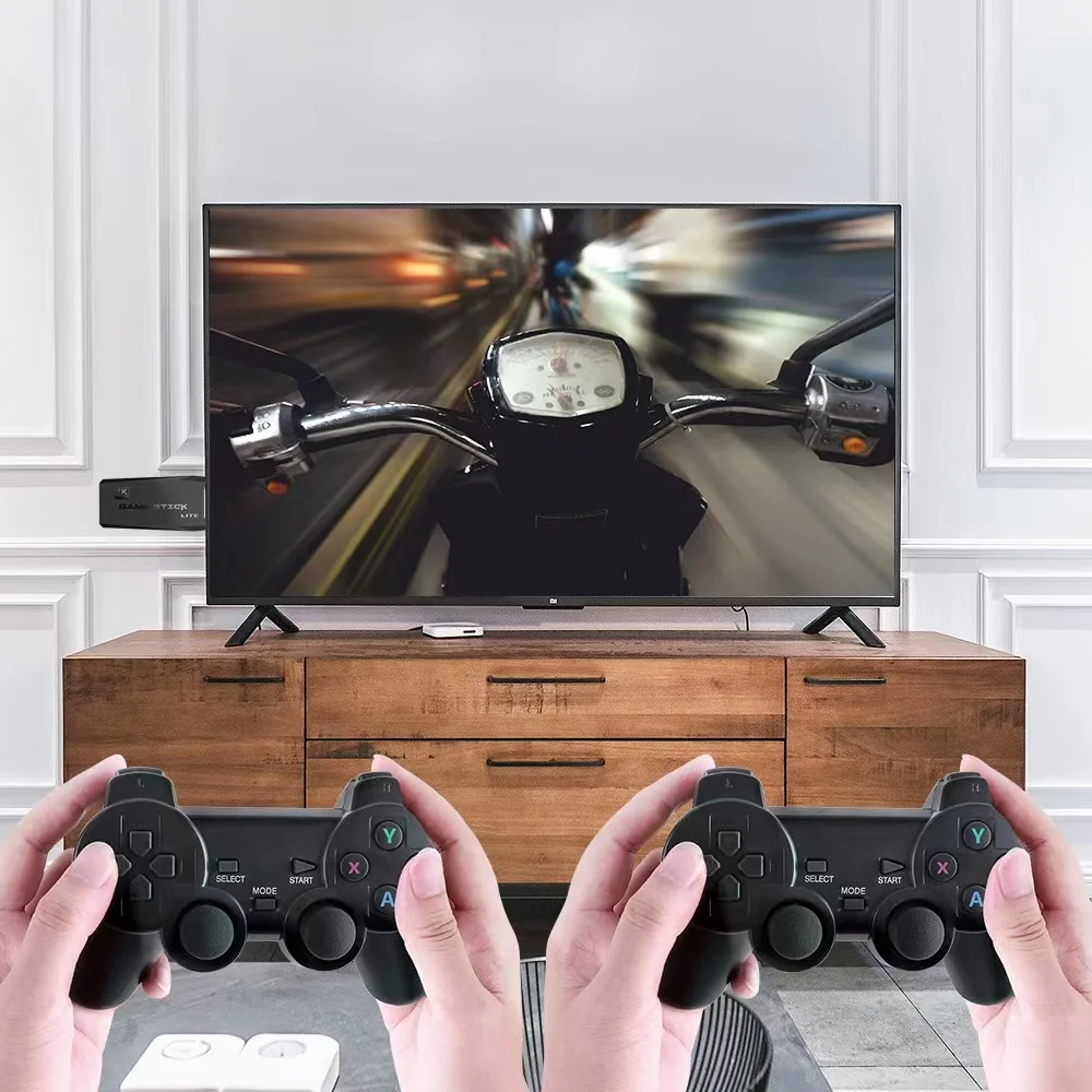 Беспроводная игровая приставка 2 4G с поддержкой AV HD Wi-Fi 4K Ретро Игровая M8 Plus 10000 игр ТВ