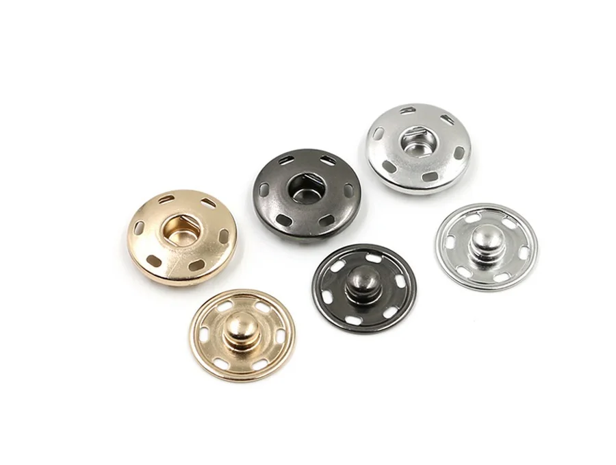
sew-on metal popper two parts metal snap button press metal popper snap button 