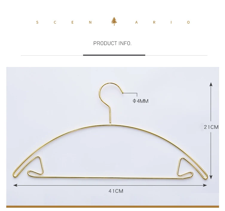 Fashion Anti-slip Multifunctional Hanger Brand Store Display Hanger Shirt Metal Clothes Hanger for Slip Dress