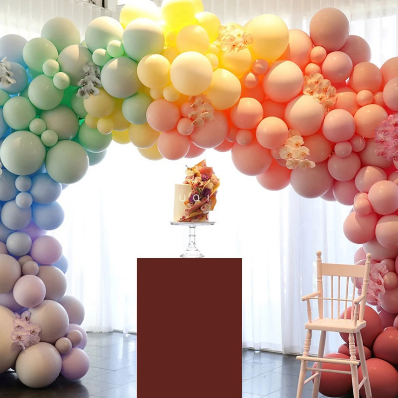 Hot sale macaron latex balloons peach balloon garland simple design candy color