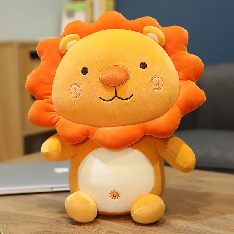 Promotional Cartoon Soft Animals Custom Stuffed Cute Sunflower Lion Animal Toy Stuffed Plush Toys for Kids Home Decoration