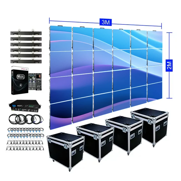 Rental LED Display Video Wall Panel Support Truss P2 P2.6 P2.9 Pantalla LED Exterior P3.91 500mmx500mm LED Screen Panel