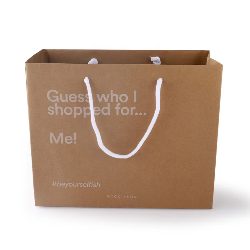 Wholesale Custom Logo Printed Shopping kraft paper bags for clothes paper bag printing machine printer