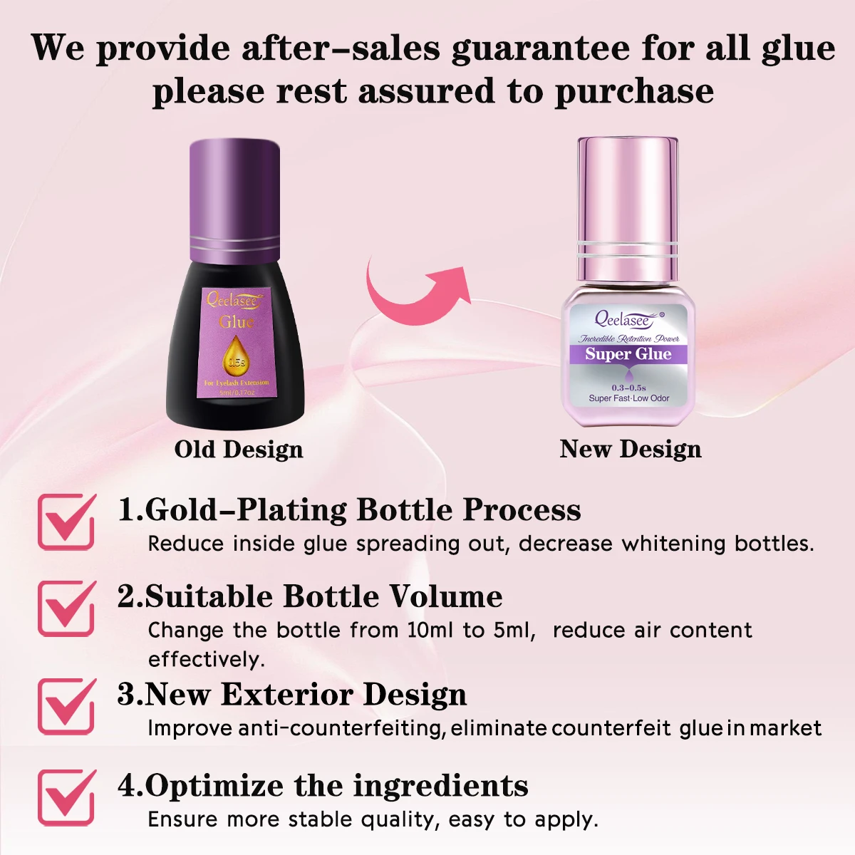 Wholesale Korea Fast Drying Volume Eyelash Glue Private Label 5ml Lash Glue Eyelash Extensions Glue for Eyelash Extension