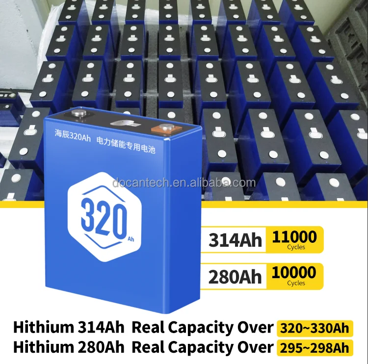 Новый глубокий цикл 11000 циклов Украина Европа Hithium Солнечный Lifepo4 LF314 314Ah 330Ah домашний аккумулятор EV ESS 320Ah батарея