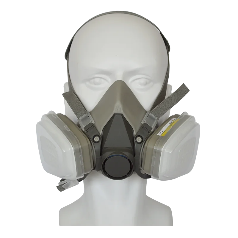 Industrial Respirator Gas Mask 6200 Double Filter Element Half Face Side Replaceable Chemical Spray Mask