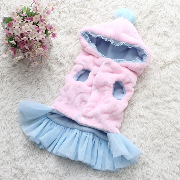 Wholesale soft touch pet outfit apparel coat affordable small girl dog clothes cheap free shipping