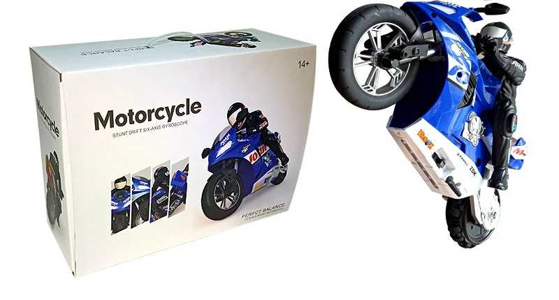 1:6 Rc Stunt Motorcycle Rc Stunt Car Toys 2.4g Remote Control Motorcycle For Kids With Lights 6-axis Gyroscope