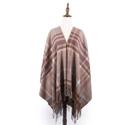 Functional Service Poncho Shawl Cloak Wrap Blanket Bohemian Wool Winter Shawls Women