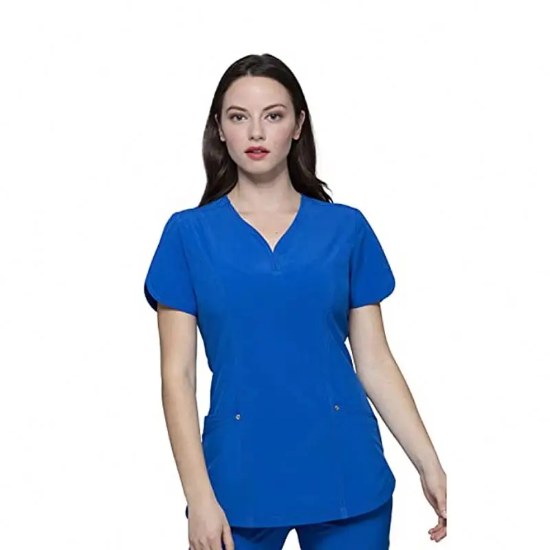 Nursing Scrubs V-Neck Hospital Uniforms Custom Medical Top for women
