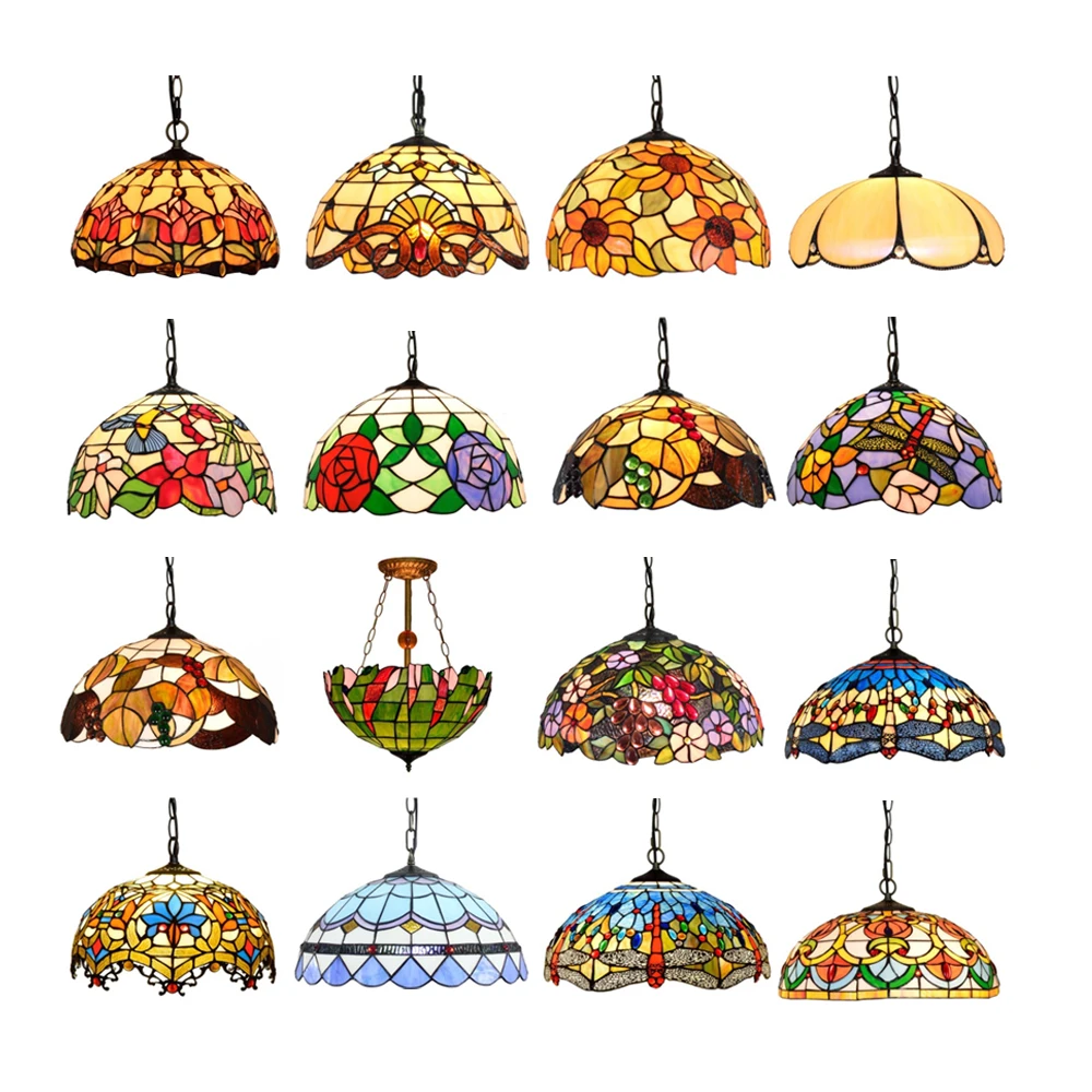 
Wholesale sales high quality antique stained glass tiffany lamp 