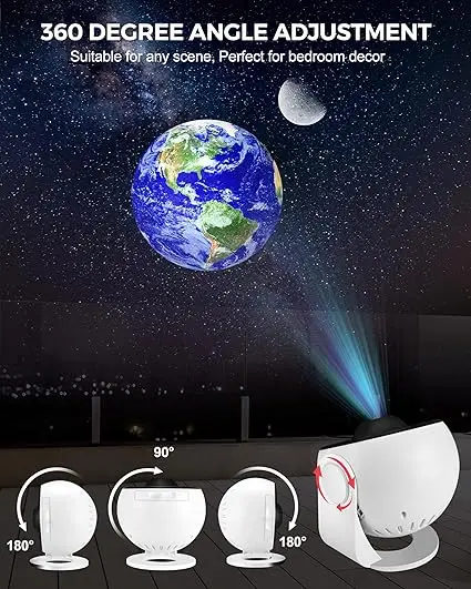 Planetarium Galaxy Projector Star Projector Light with Replaceable 13 Galaxy Discs,360 Rotation Night light for Kids Adults
