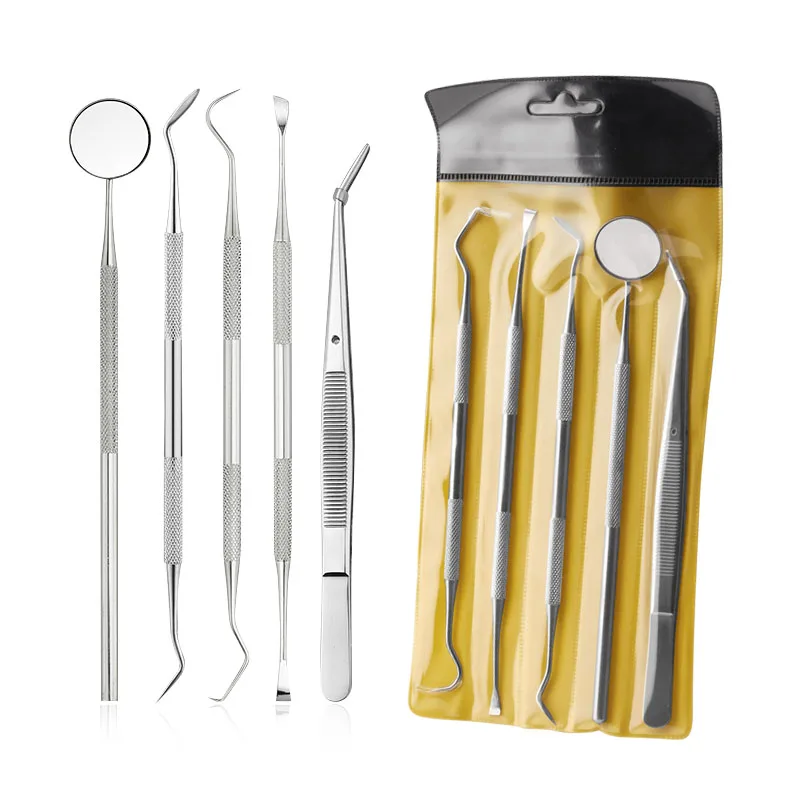 
Stainless Steel 5 Pcs Dental Lab Oral Kit Wax Carving Tools Set 