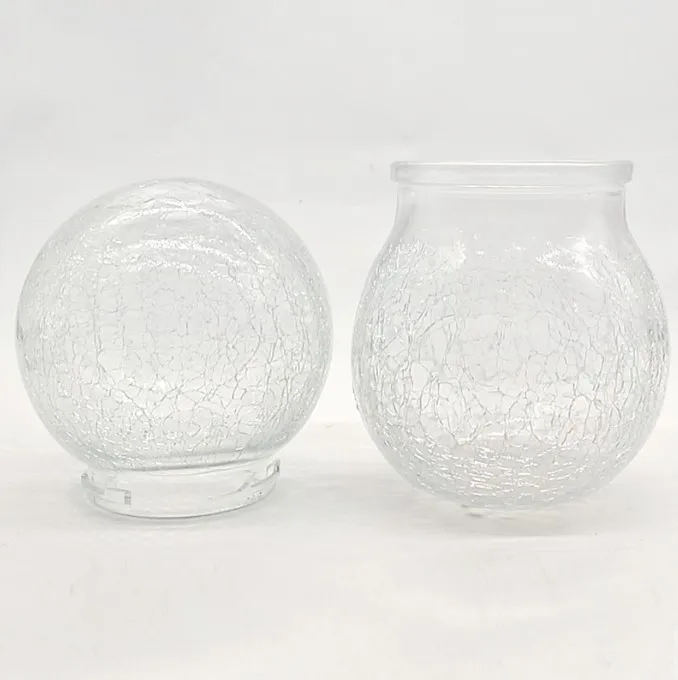 Wholesale custom glass lamp shade crack glass ball glass shade for garden lighting