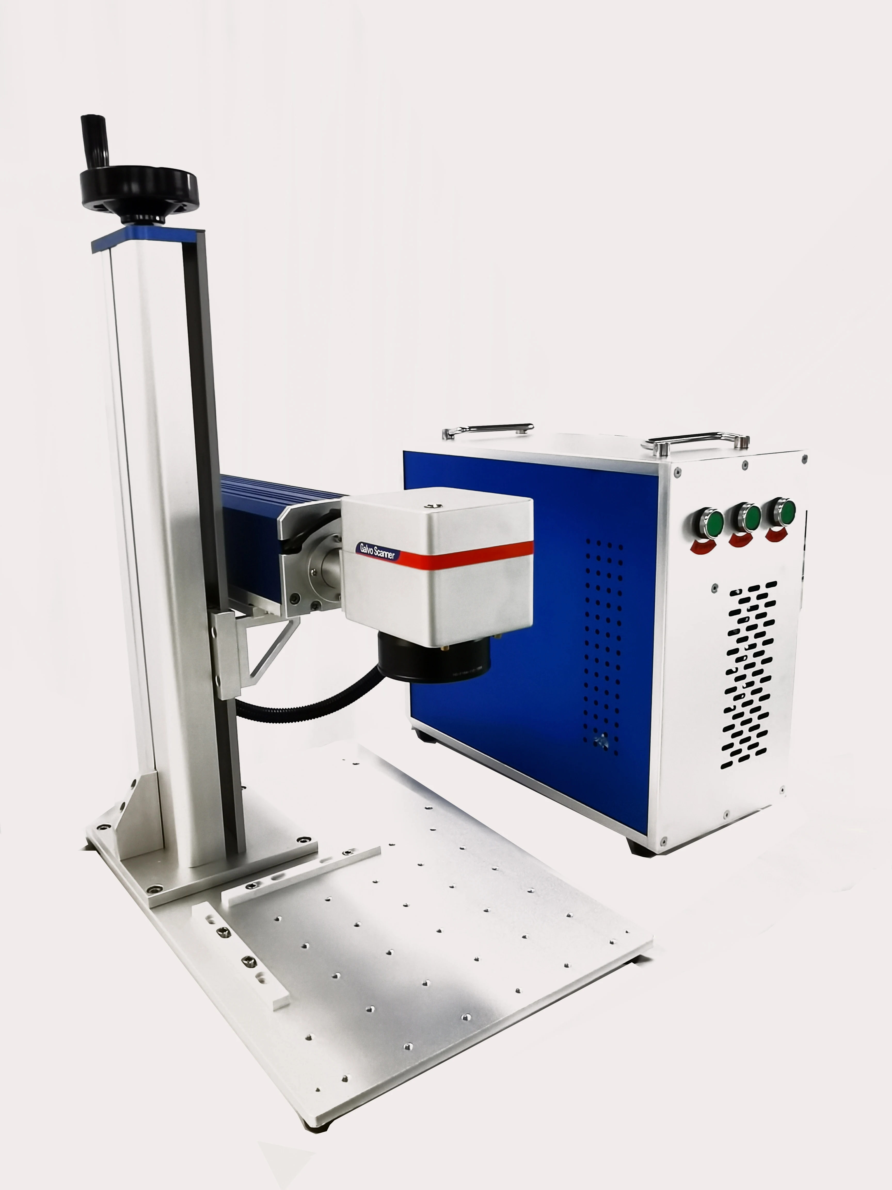 20w 30w 50w 100w split shape fiber laser marking machine work on metal material