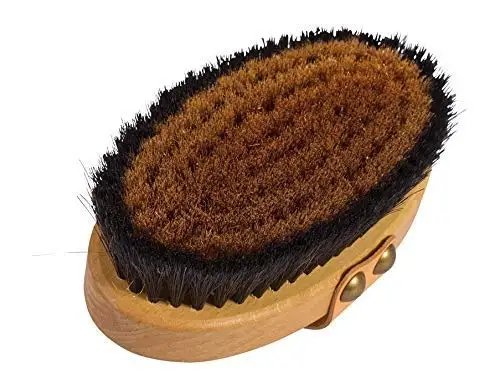 Energy/Ionic Dry Body and Massage Brush with fine Bronze Bristles dry Brushing Body Exfoliating Brush