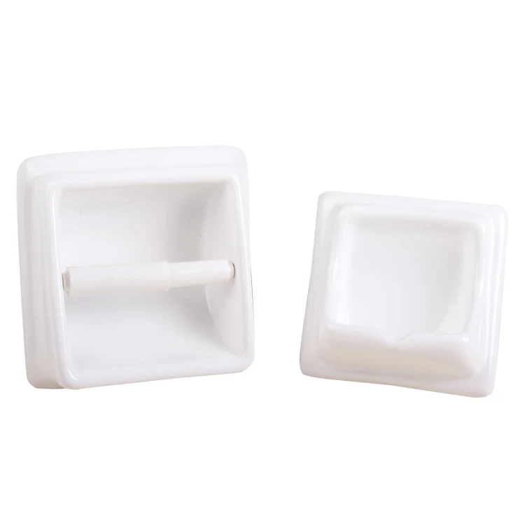 Simple design small ceramic soap dish holder for bathroom accessories