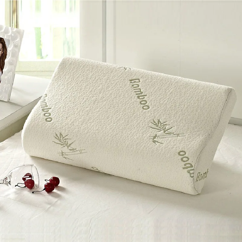 Bamboo fiber slow rebound pillow Neck pillow Memory cotton for headache relief Bedding pillow for single person wholesale hair