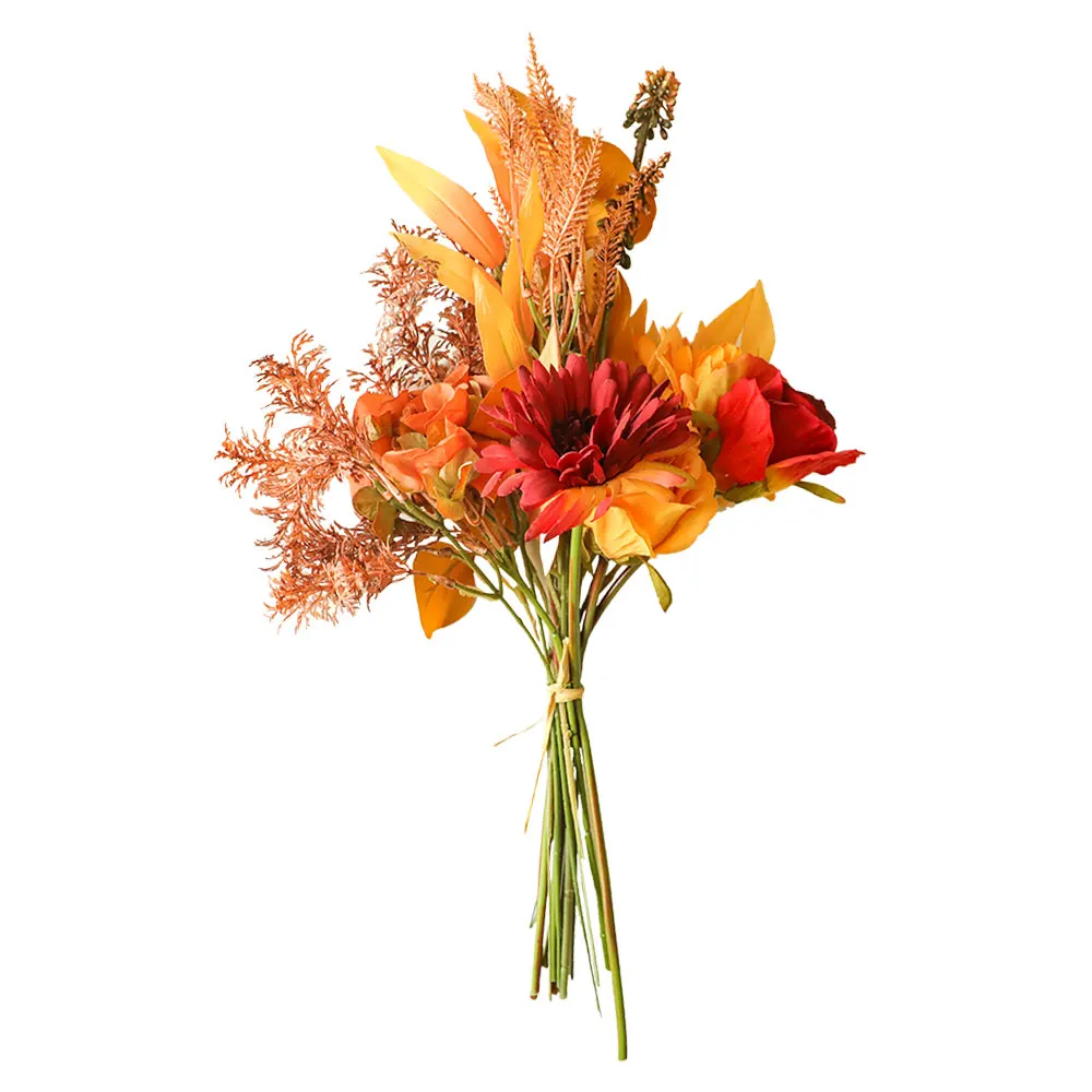 Artificial fabric autumn and winter flowers autumn color bouquet