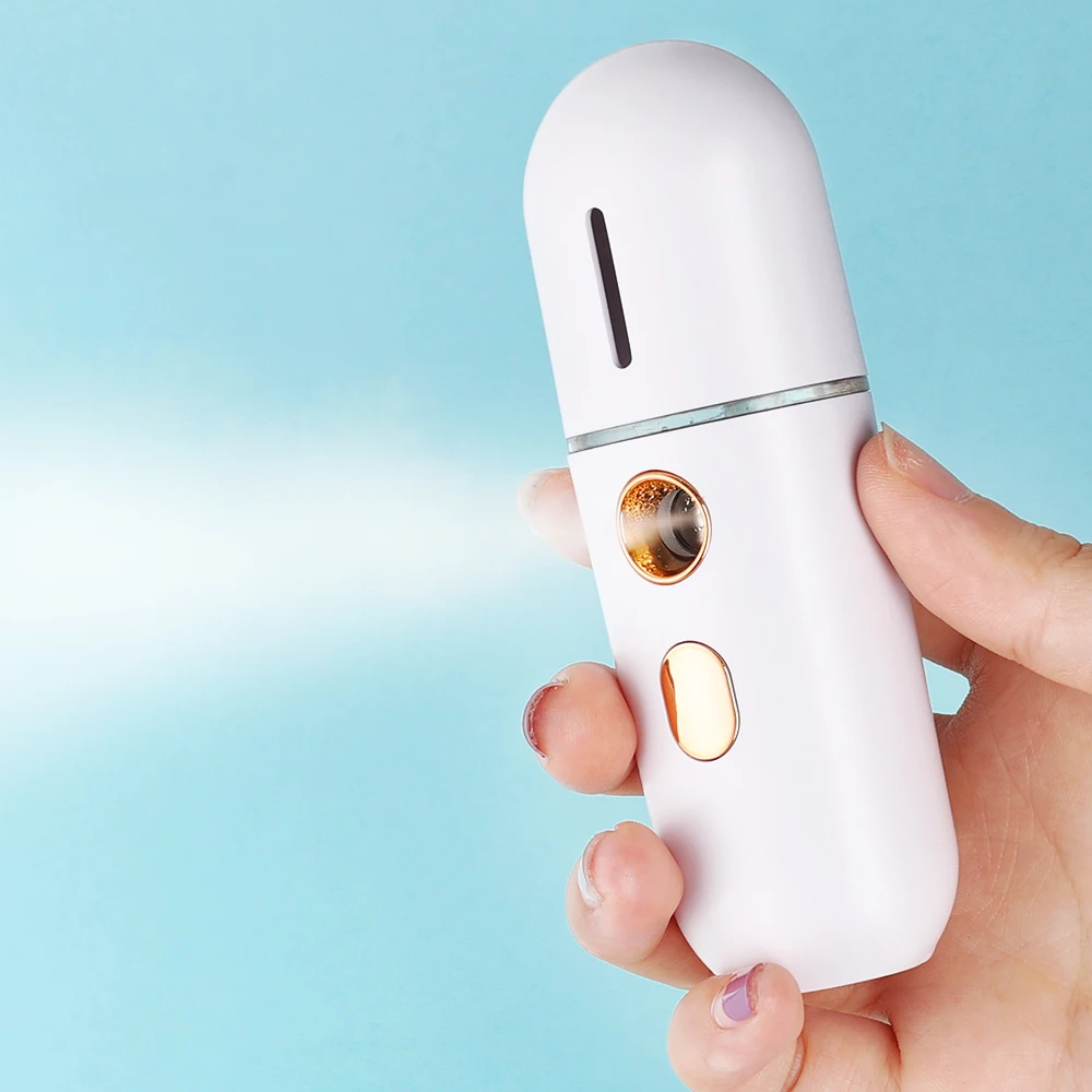 Portable Mini Usb Rechargeable Facial 12ml Humidifier Skin Moisturizing Facial Spray Wireless Humidifier For Travel Home