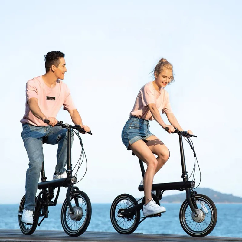 Xiaomi QICYCLE CE Certificates 45km-55km Charging Mileage 3-speed Transmission Portable Folding Pedal Assisted Bike