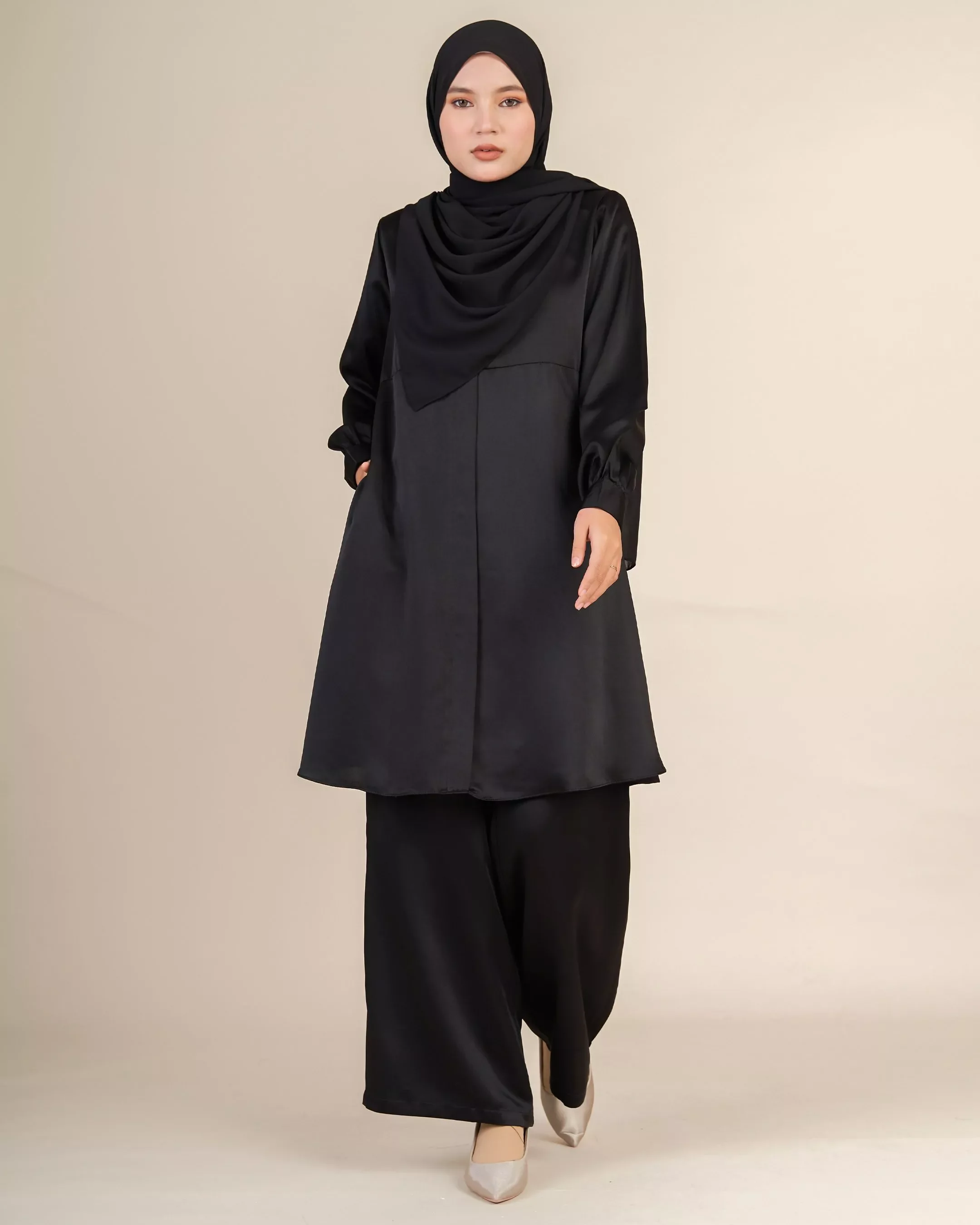 SIPO Bat Sleeve Draped Hijab Suit Modest Clothing Muslim Clothing Muslim Wedding Dress Modest Dress for Women Abaya Modest Set