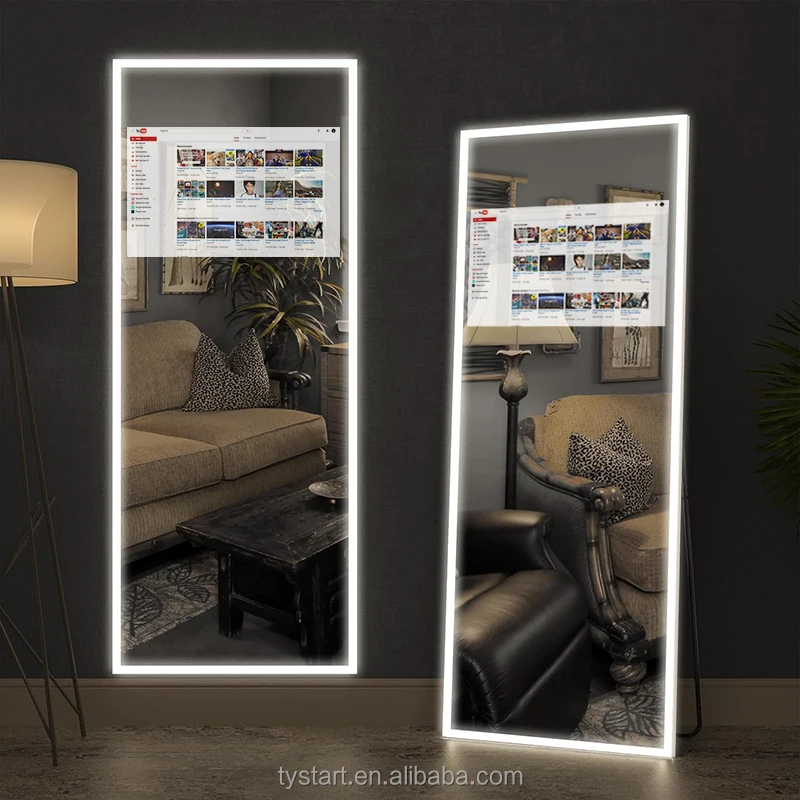 workout touch screen smart fitness mirror bathroom mirror led mirror bathroom smart tv